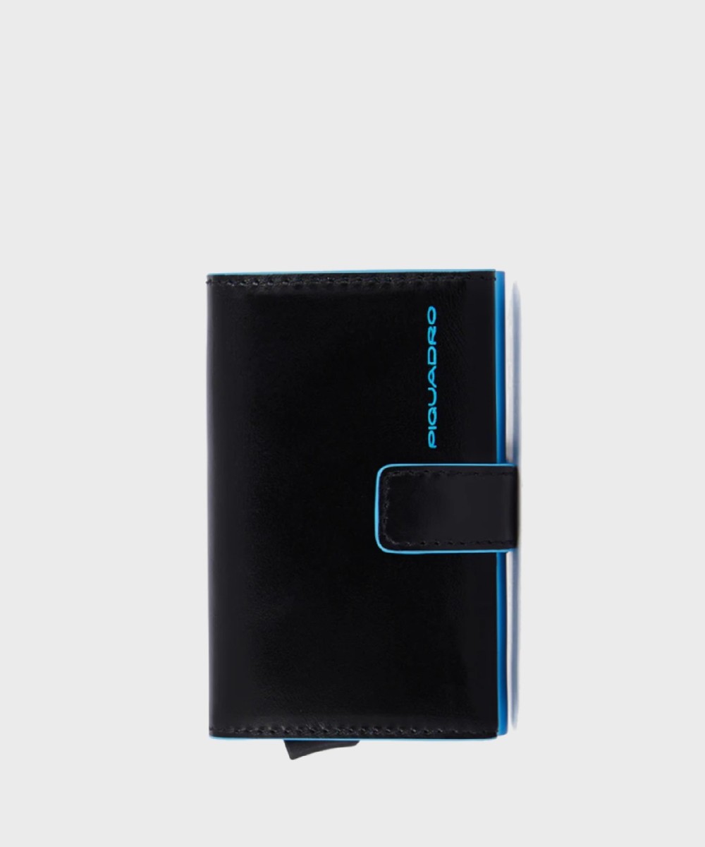 Piquadro Blue Square BL compact wallet 6+2cc e...