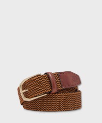 The Bridge Brunelleschi cintura intrecciata in pelle marrone
