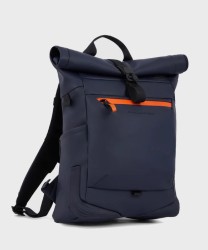 Piquadro Corner C2OW roll-top backpack for 15.6" laptop, blue