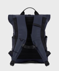 Piquadro Corner C2OW roll-top backpack for 15.6" laptop, blue