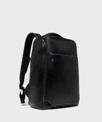 Piquadro Blue Square 2-compartment backpack for 14" laptop, black