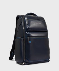 Piquadro Blue Square 2-compartment travel backpack, blue