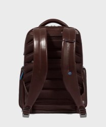 Piquadro Blue Square zaino 2 scomparti da viaggio, mogano