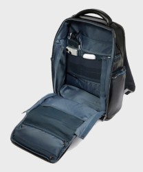 Piquadro Blue Square 2-Compartment Travel Backpack, Black