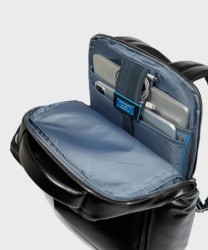Piquadro Blue Square 2-Compartment Travel Backpack, Black