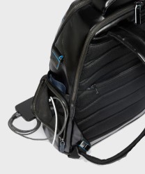 Piquadro Blue Square 2-Compartment Travel Backpack, Black