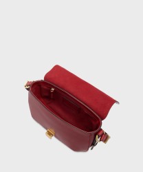 The Bridge Federica borsa a tracolla in pelle rosso mattone