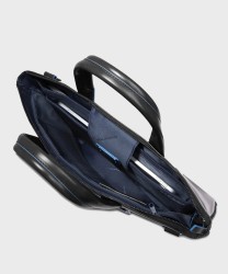 Piquadro Blue Square cartella espandibile, porta pc 15,6", nero