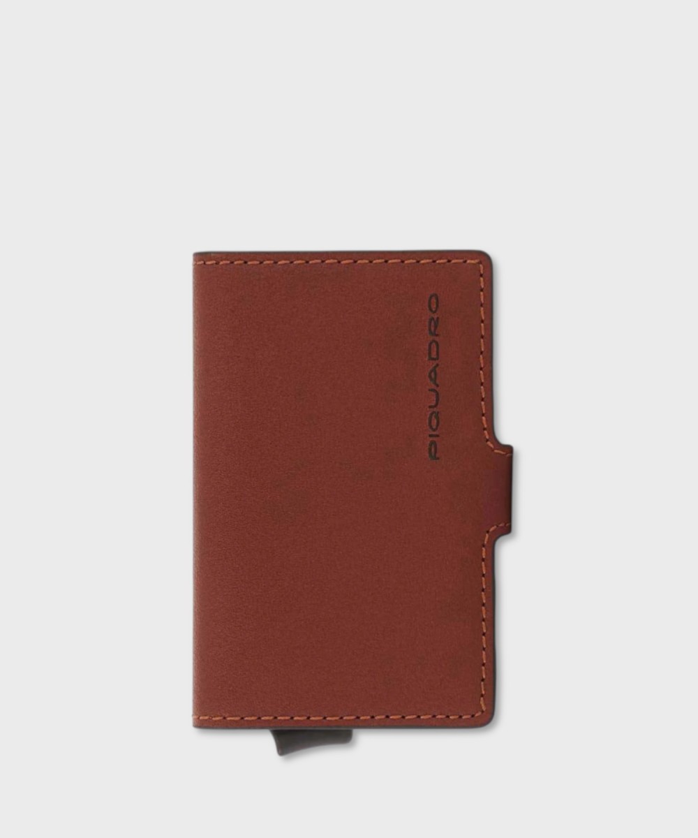 Piquadro Black Square compact wallet, 6+2cc and...