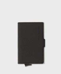 Piquadro Black Square compact wallet 6+2cc e banconote in pelle