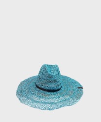 Catarzi Bitti cappello fedora in paglia traforata, verde