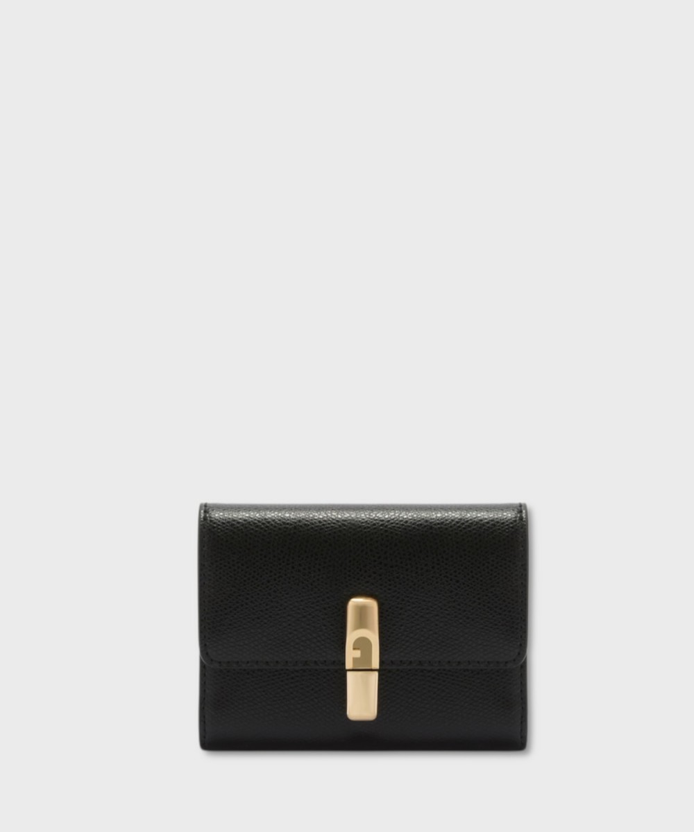 Furla Iride portafogli a libro in pelle nero
