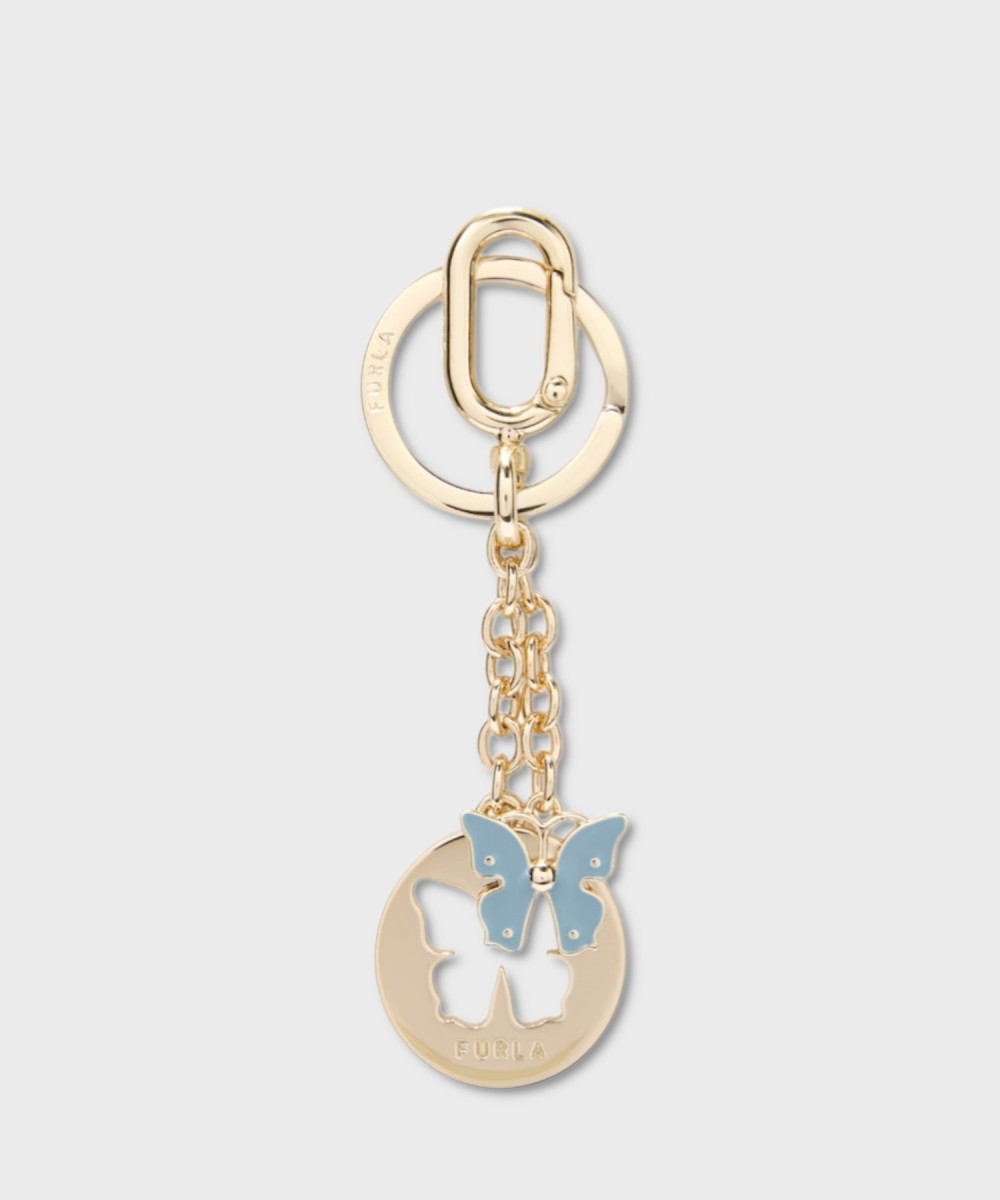 Furla Crystal butterfly keychain, sugar paper