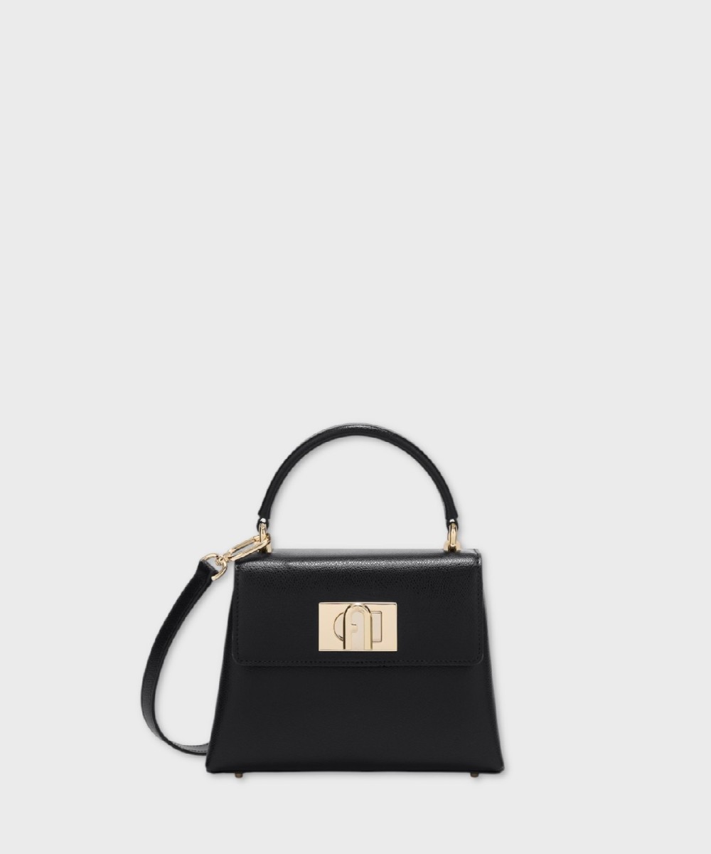 Furla 1927 handbag with shoulder strap, black