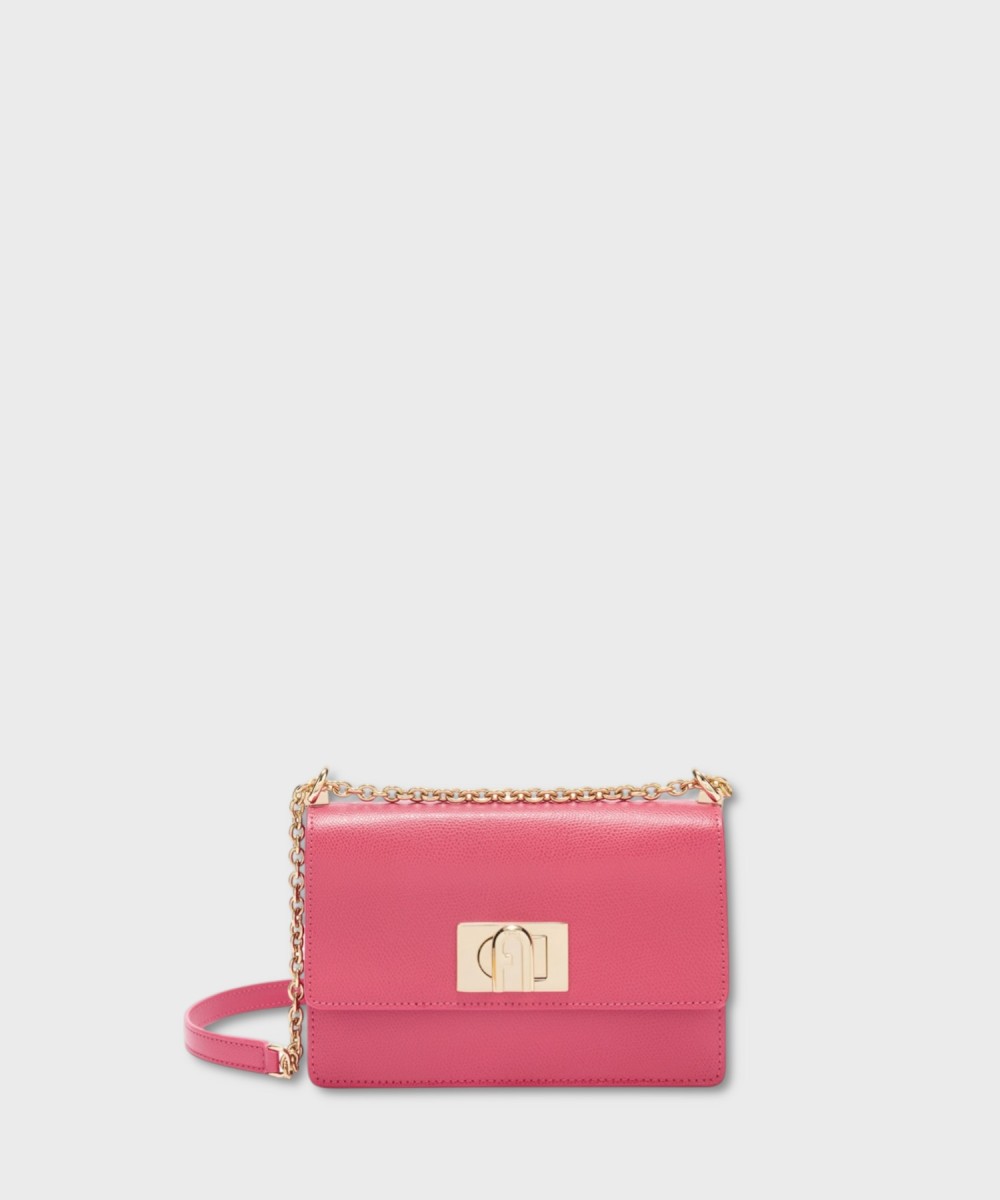 Furla 1927 shoulder bag, velvet pink
