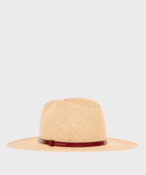 The Bridge cappello fedora in paglia con laccetto in pelle