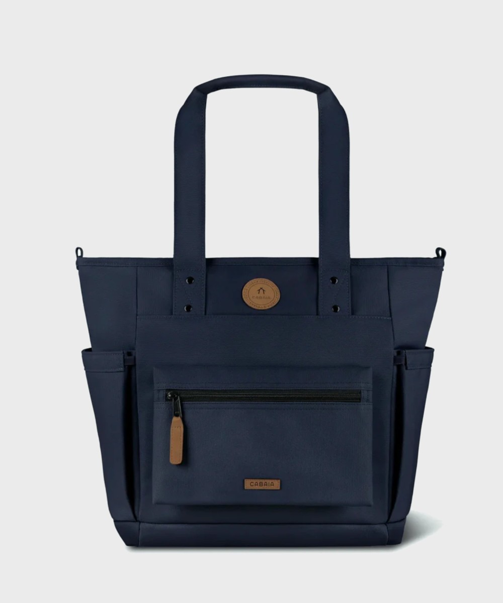 Cabaia Reykjavik tote bag in tessuto blu navy