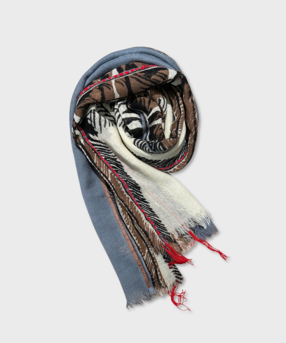 Jaitush Archive Tribal Pattern Wool Scarf,...