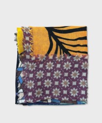 Jaitush Archive Patchwork Wool Scarf, Purple Blue