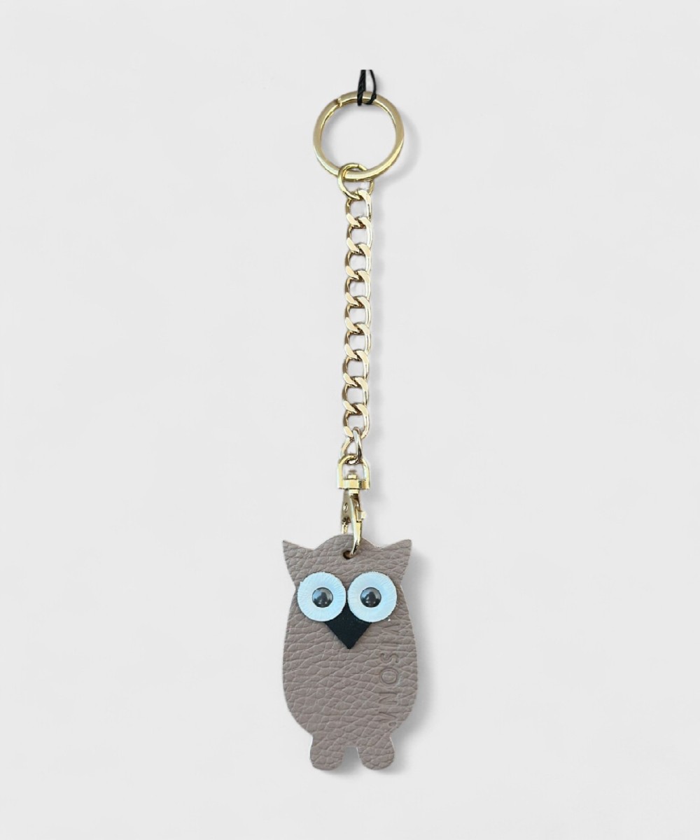 Visona California Owl Keychain, Gray