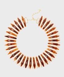 Sodini Vieste necklace with arches, white and amber