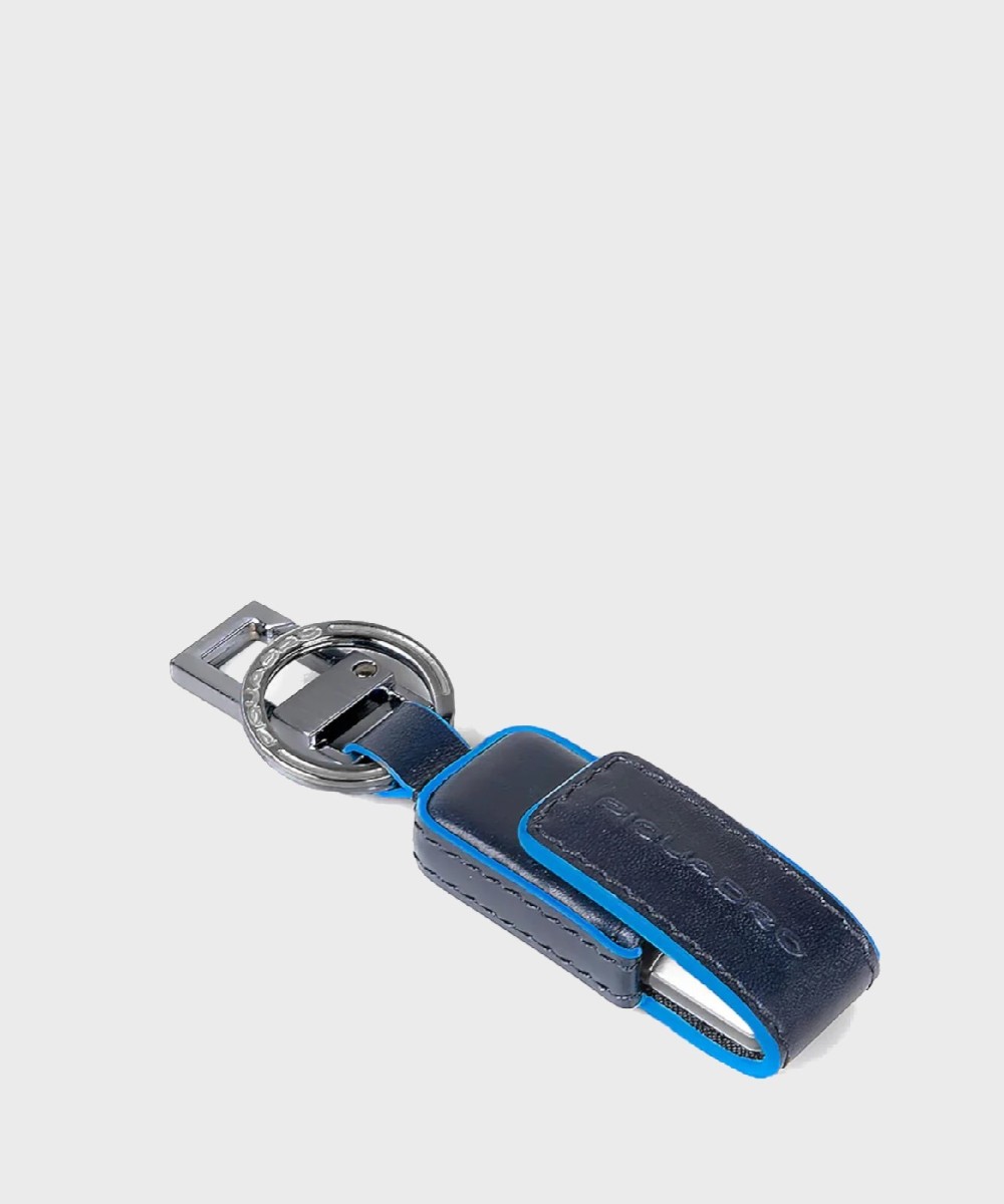 Piquadro Blue Square portachiavi con pendrive...