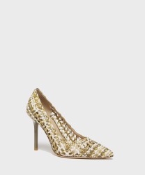 Marella Egoista décolleté with woven pattern, kiwi