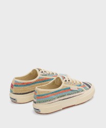 Superga 2750 Raffia classic sneakers, blue weaving