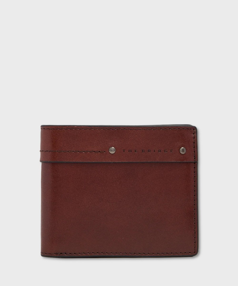The Bridge Ludovico 8cc wallet in brown leather