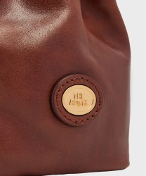 The Bridge Story Brown Leather Bucket Shoulder Bag