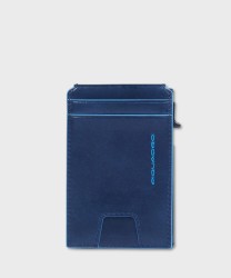 Piquadro Blue Square BL compact wallet 6 cc con porta banconote