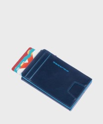 Piquadro Blue Square BL compact wallet 6 cc con porta banconote