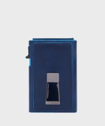 Piquadro Blue Square BL compact wallet 6 cc con porta banconote