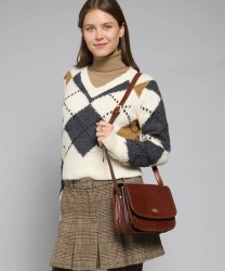The Bridge Story brown leather shoulder bag
