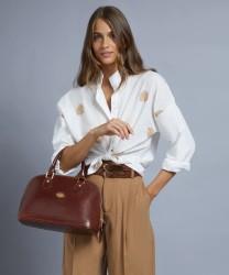 The Bridge Story Bugatti brown leather shoulder bag