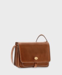 The Bridge Story Brown Leather Flap Shoulder Bag