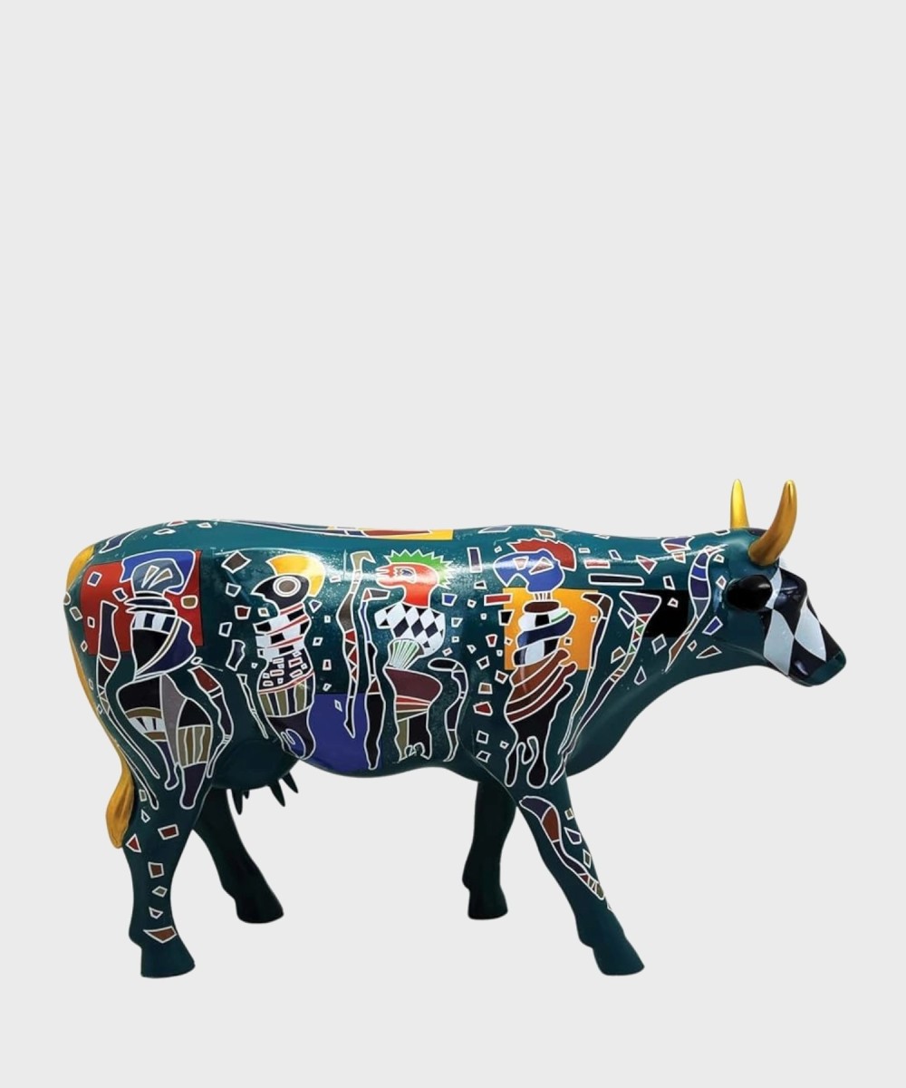 Cow Parade Friends Large Hand-Painted Ceramic...