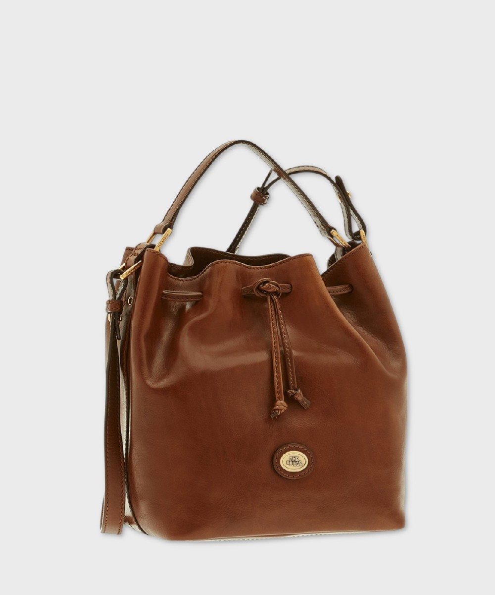 The Bridge Story Brown Leather Bucket Bag