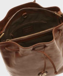 The Bridge Story Brown Leather Bucket Bag