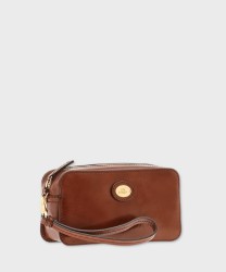 The Bridge Story pochette a mano con polsiera in pelle marrone