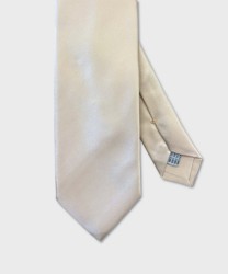 Arcuri three-fold satin silk formal tie, beige