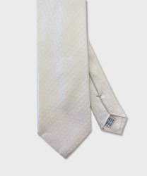 Arcuri three-fold silk formal tie, white