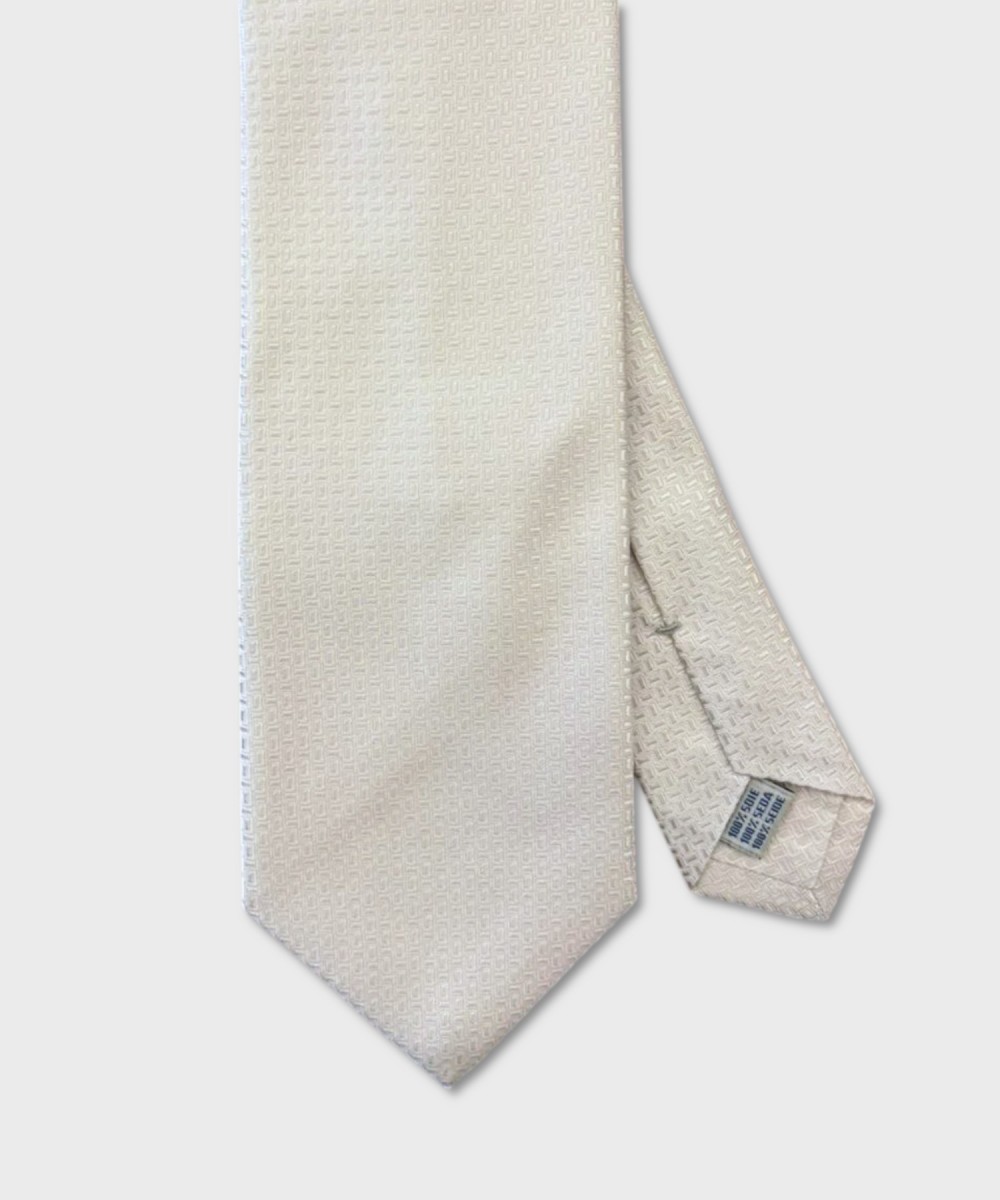 Arcuri three-fold silk formal tie, white lines