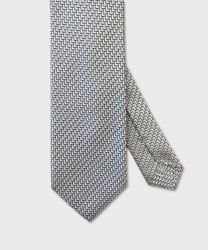 Arcuri three-fold silk formal tie, grey