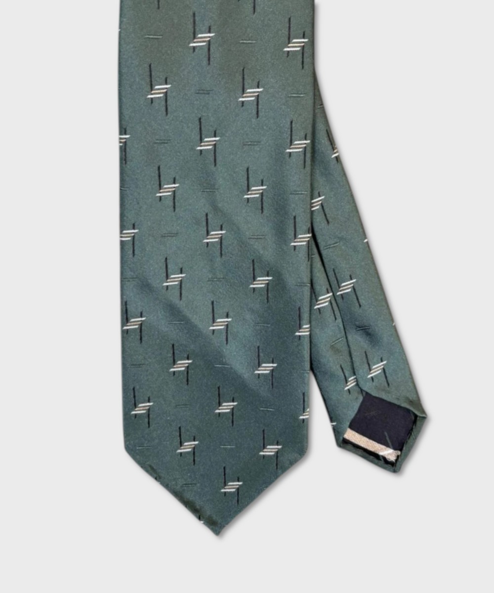Arcuri seven-fold silk tailored tie, sfodearta,...