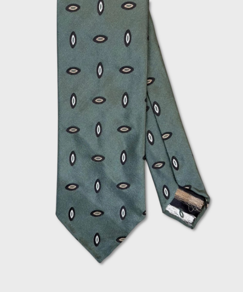 Arcuri seven-fold silk tailored tie, sfodearta,...