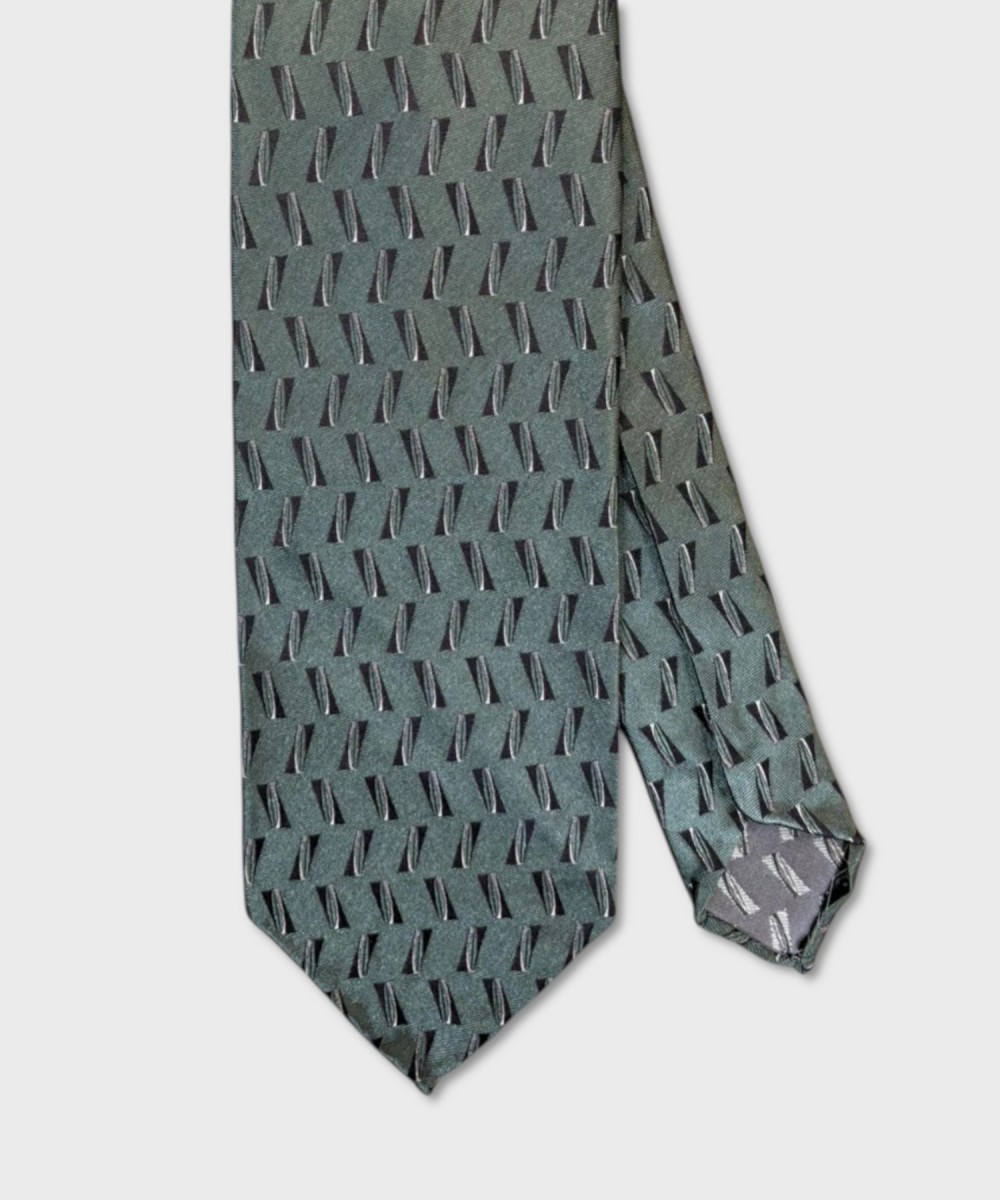 Arcuri seven-fold silk tailored tie, sfodearta,...