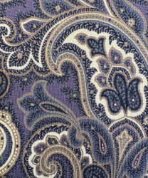 Arcuri three-fold tie in twill silk with cashmere pattern