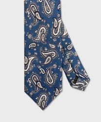 Arcuri cravatta tre pieghe in seta Twill con fantasia cashmere
