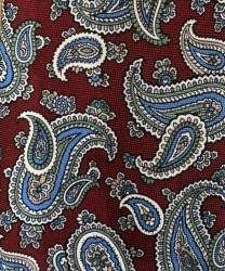 Arcuri three-fold silk tie with cashmere pattern